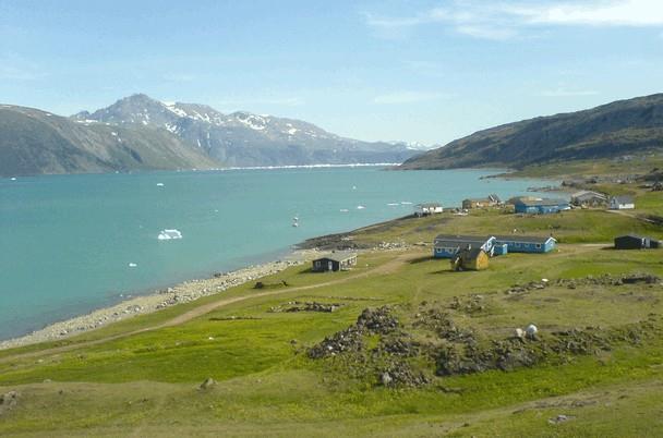 View from Qassiarsuk on Eric's Fjord, South Greenland