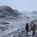 Glacier landscape in winter, Solheimarjökull, South Iceland