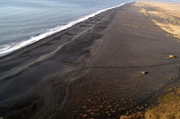 Black sand beach on Iceland's South coast